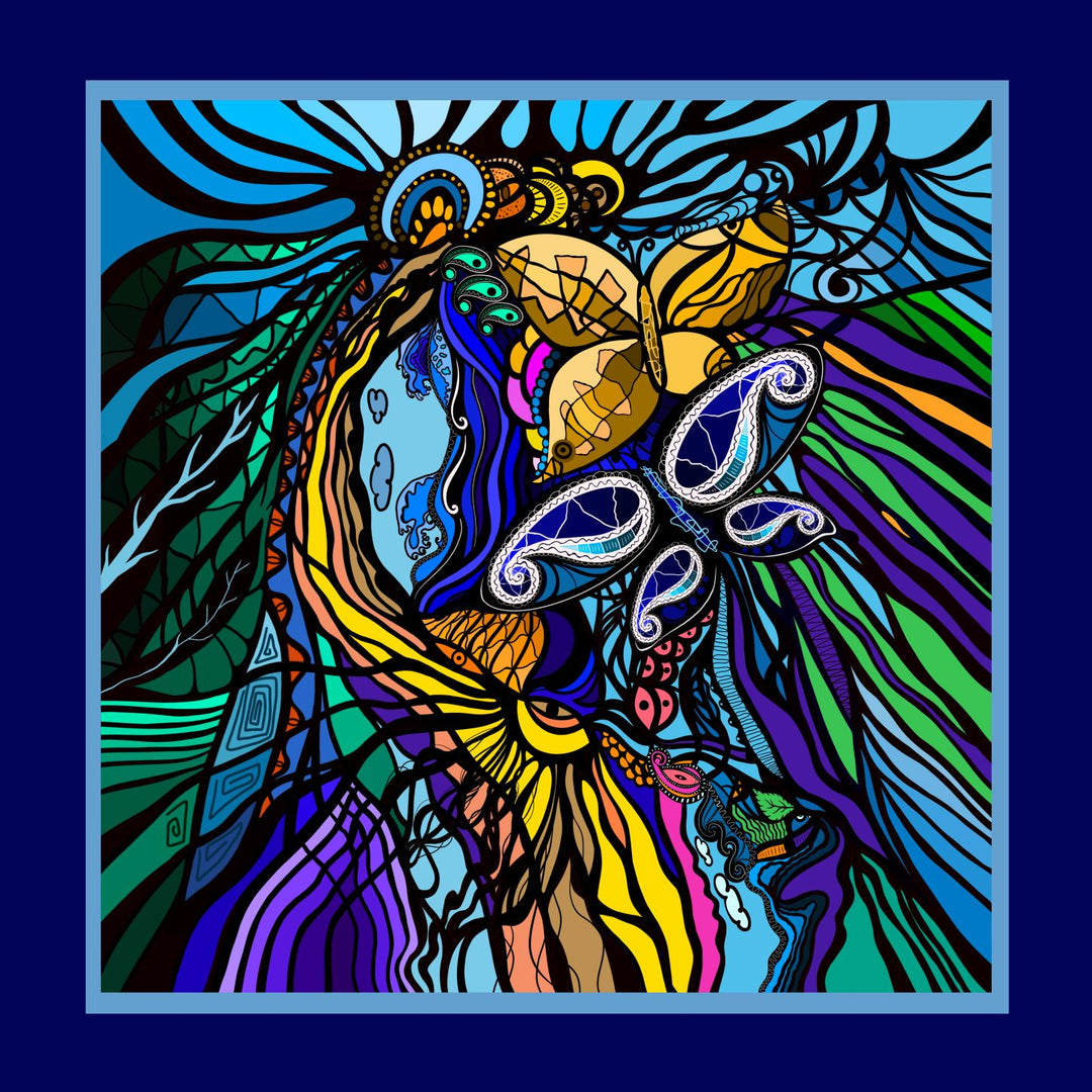 Scarf "Story to tell" - Handmade in Barcelona