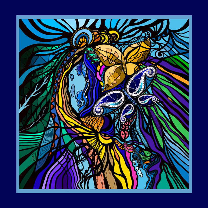 Scarf "Story to tell" - Handmade in Barcelona