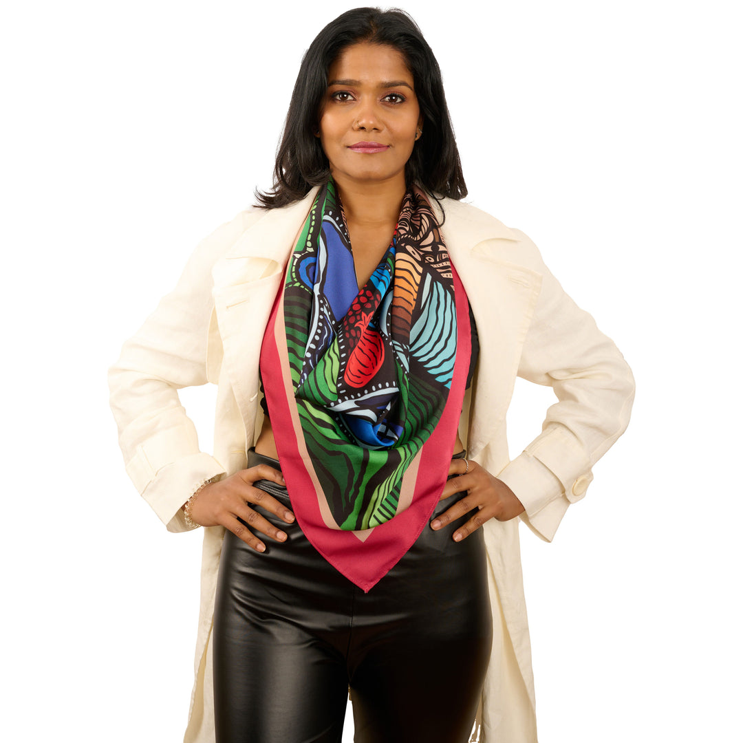 Scarf "Surreal Reality" - Handmade in Barcelona