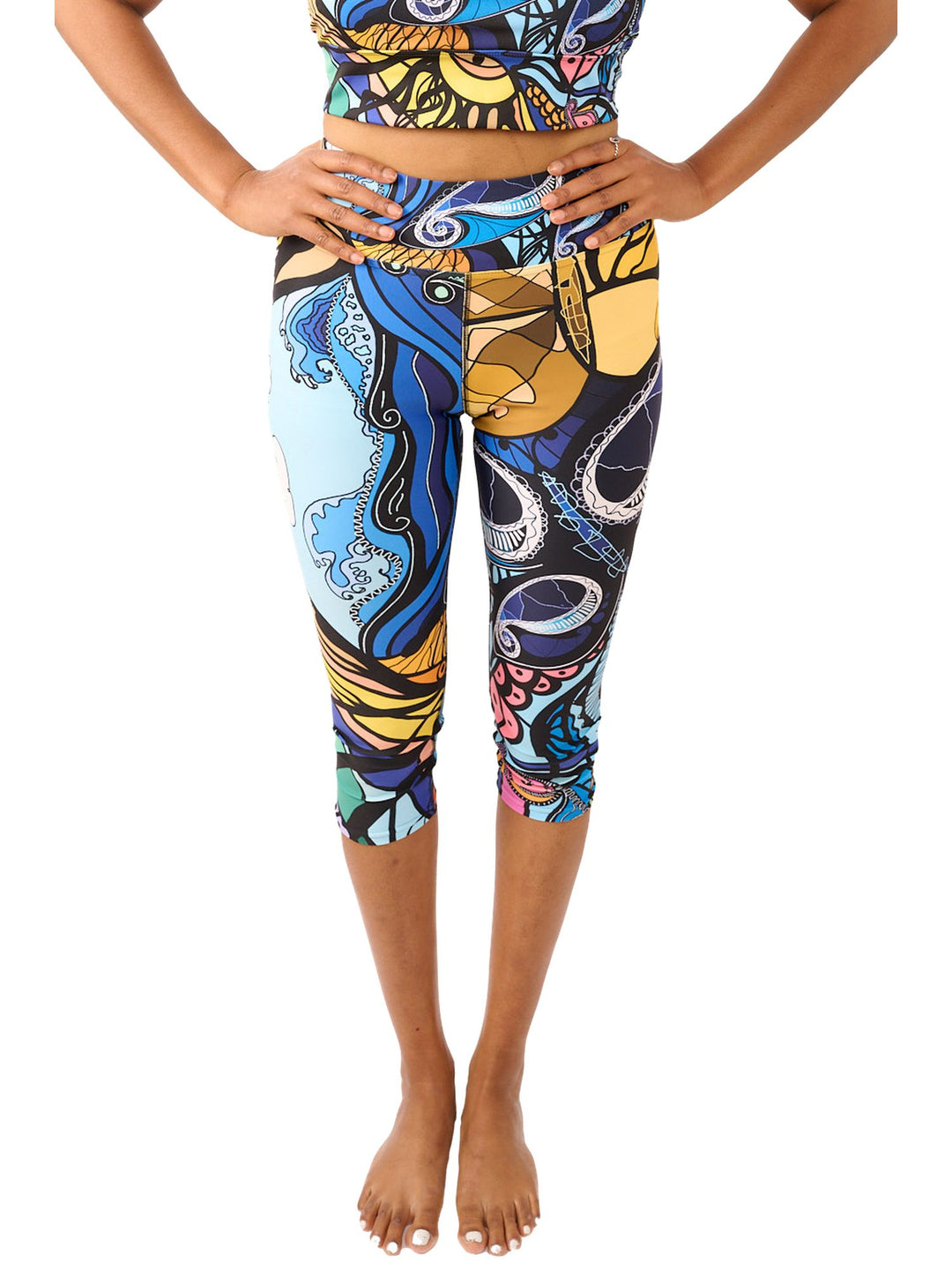 "Butterflies" - Capri Leggings