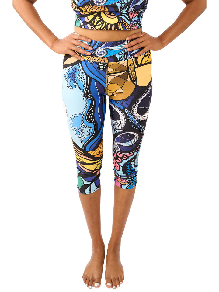"Butterflies" - Capri Leggings