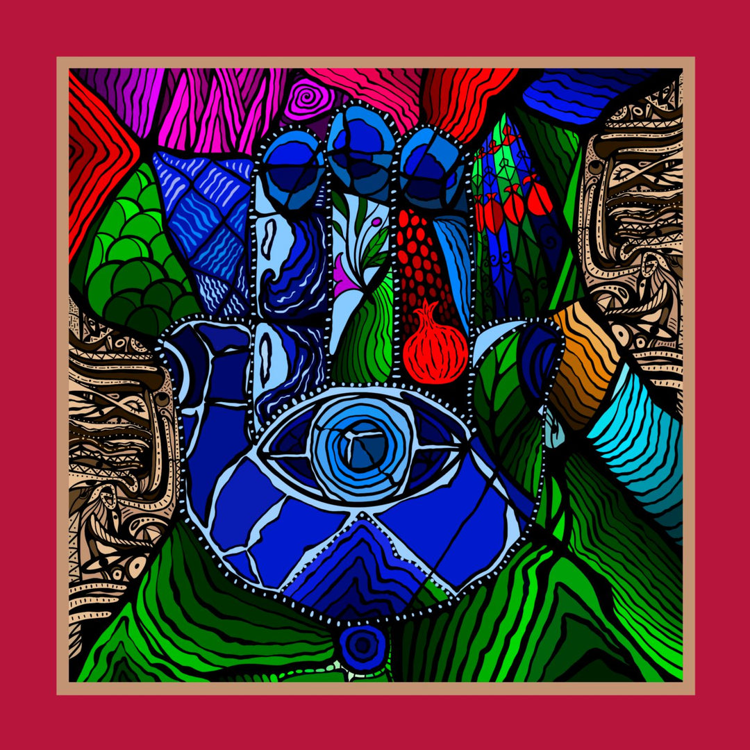 Scarf "Surreal Reality" - Handmade in Barcelona