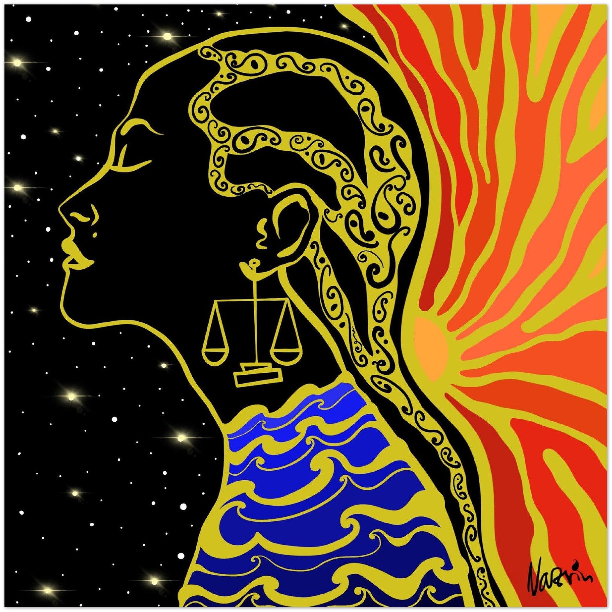 "My presence" Aluminum Art Print